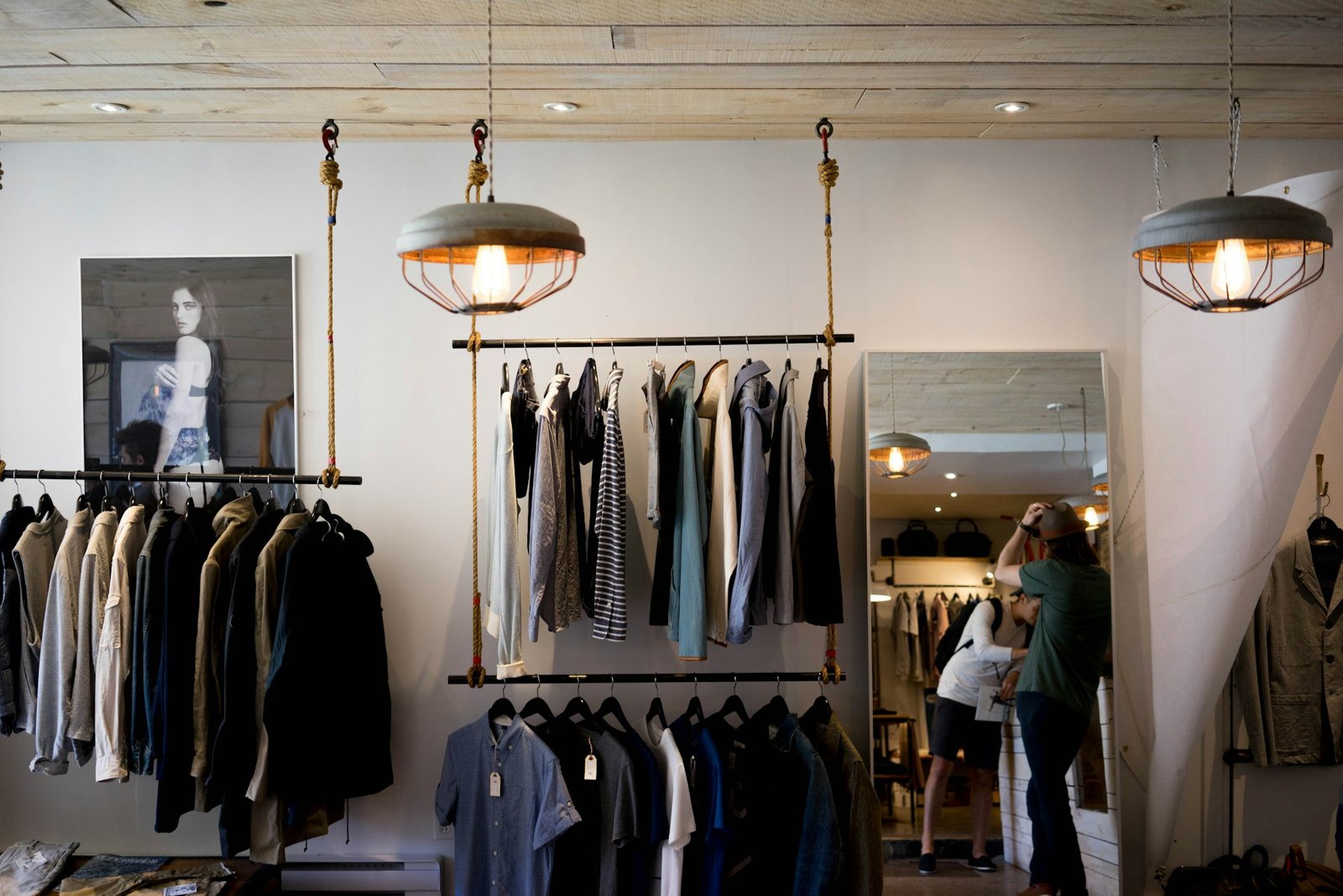 Ready clothing stock in store